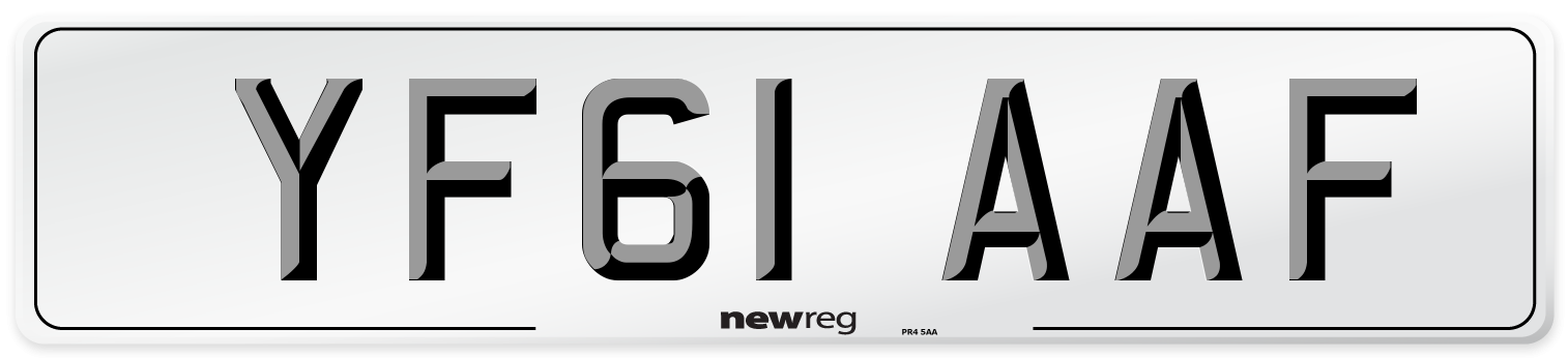 YF61 AAF Number Plate from New Reg